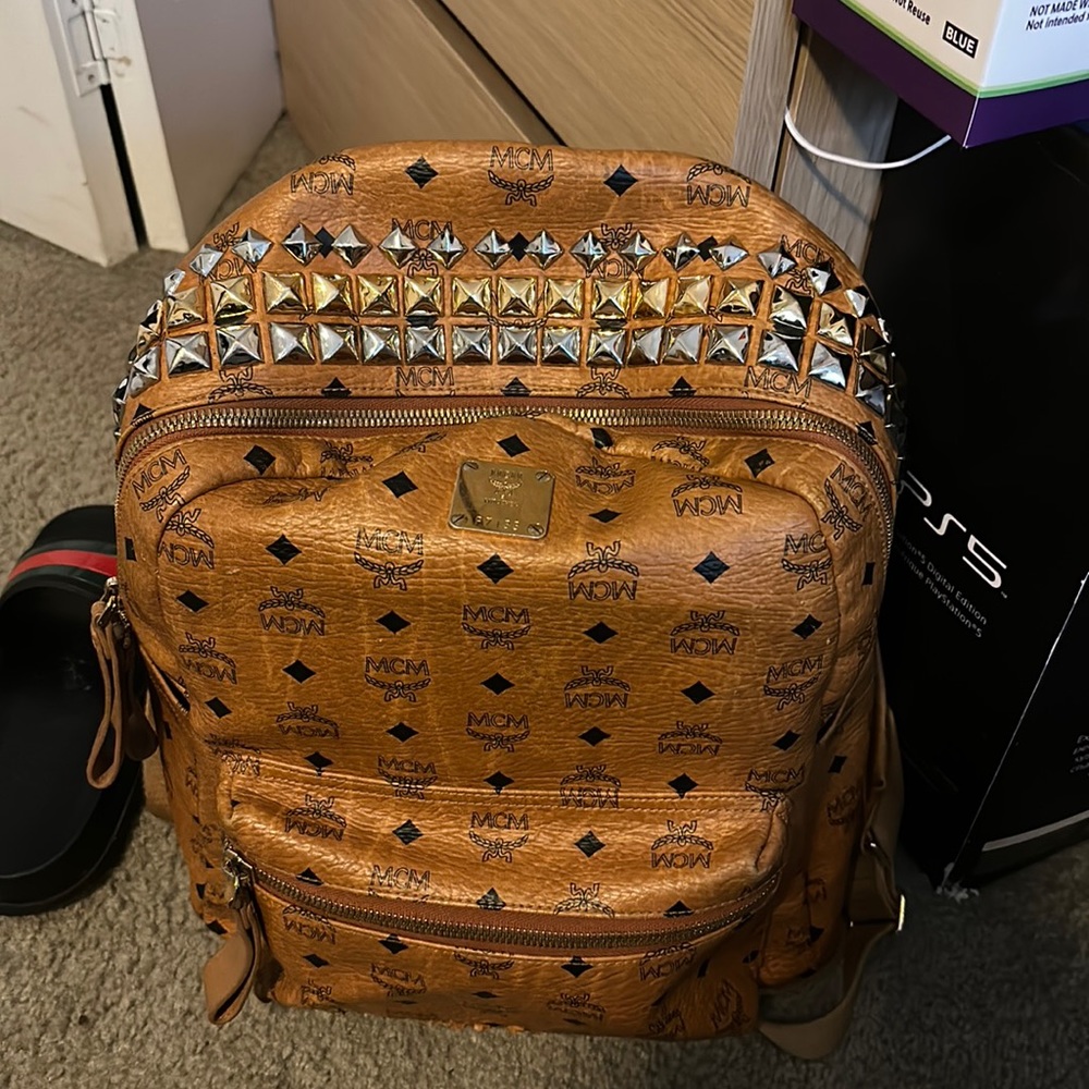 Brown MCM backpack